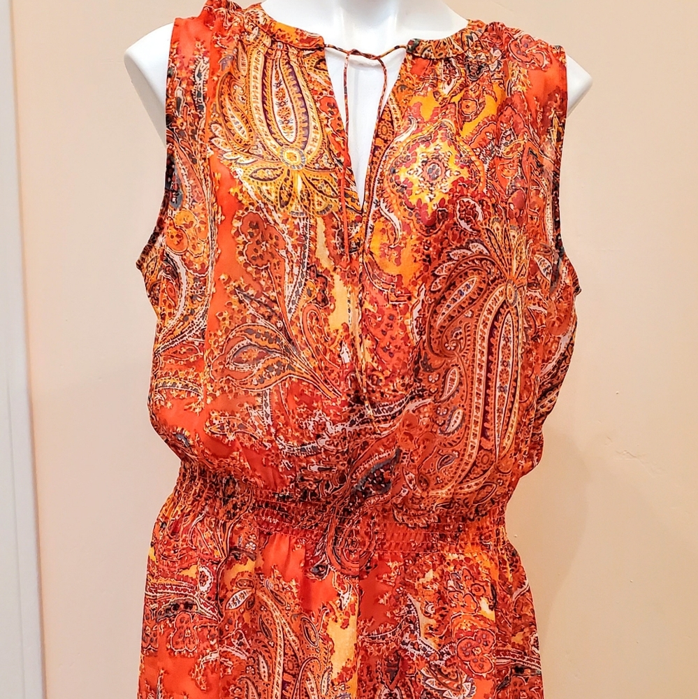Ralph Lauren Watercolor Dress size 14 NWT